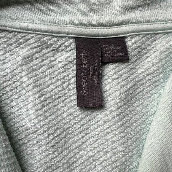 Sweaty Betty Size XS Pearl Blue Nestle Up Half Zip Pullover Sweatshirt - Picture 5 of 16